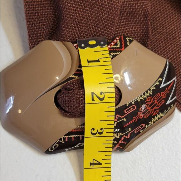 Vintage Hand Painted Sash Belt Woven Textile Strap Aztex Tribal Accent - Picture 11 of 13